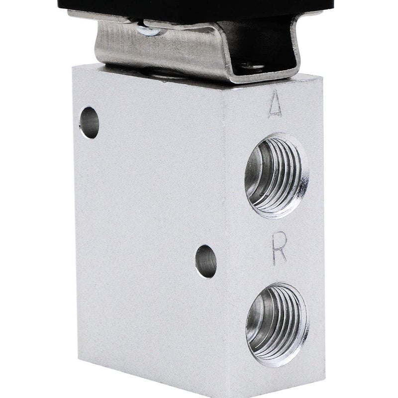 U.S. Solid 1/4inches NPT Red Latching Mushroom Style Push Button 3 Way, 2 Position Pneumatic Control Mechanical Valve from U.S. Solid - Image 3